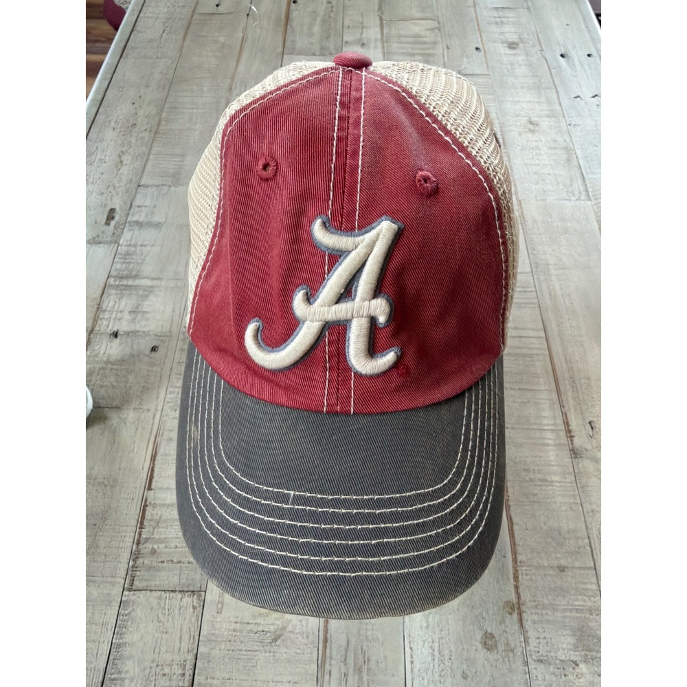 Top of th World Alabama Crimson Roll Tide Trucker Hat Red Grey Snapback Cap NCAA